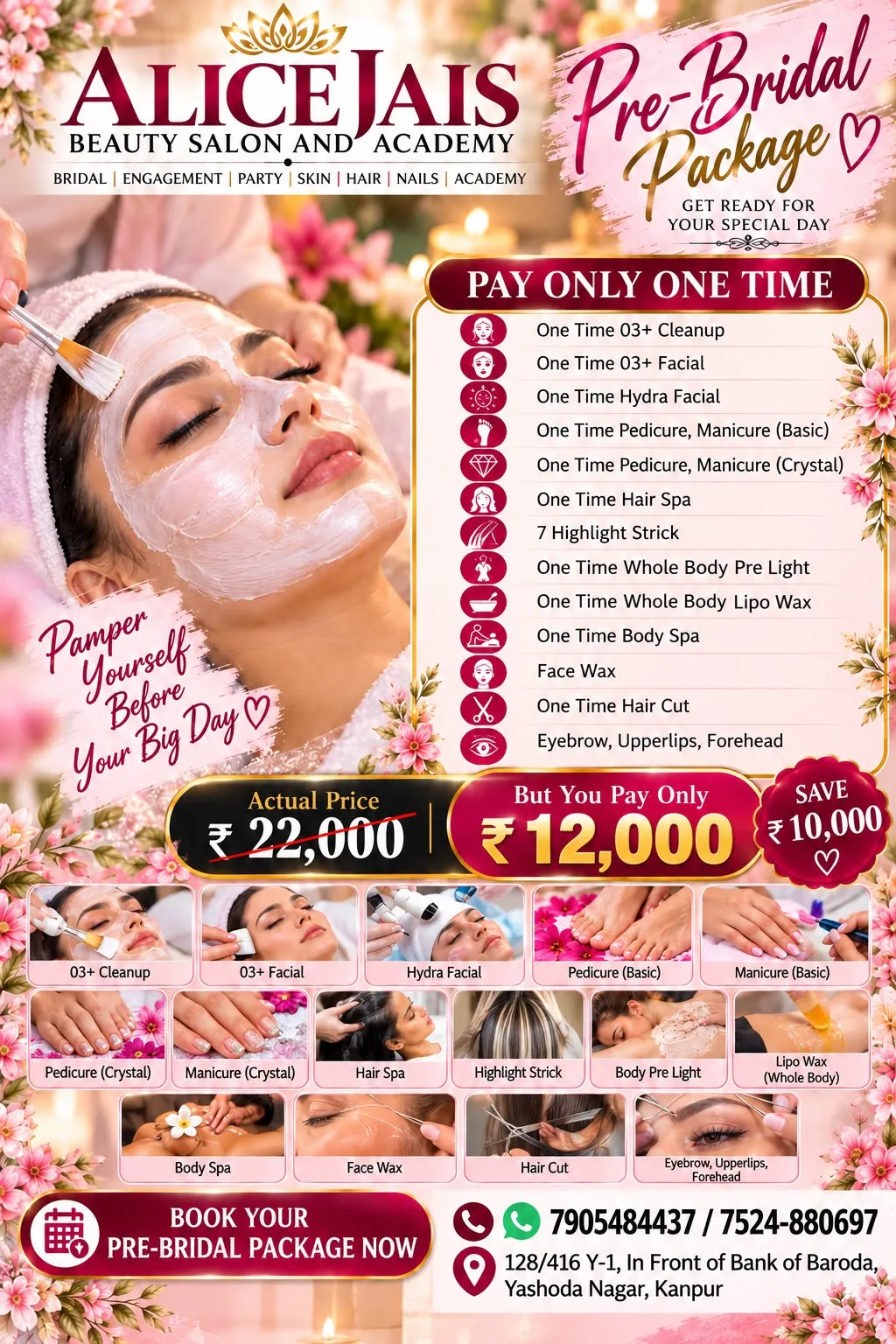Pre-Bridal Package - Rs. 12,000 - Alice Jais Beauty Salon and Academy